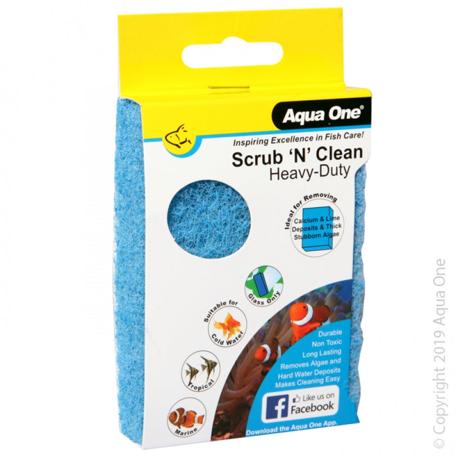 Aqua One Scrub N Clean Coarse Blue Pad small, pet essentials warehouse