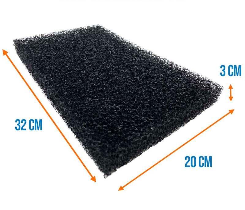 Aqua One Self Cut Sponge Black 15ppi 32 X 20 X 3cm  dimensions, pet essentials warehouse