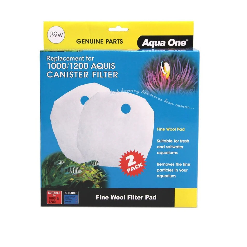Aqua One Wool Pad White Aquis CF1000/1200, Wool pad, Pet Essentials Warehouse
