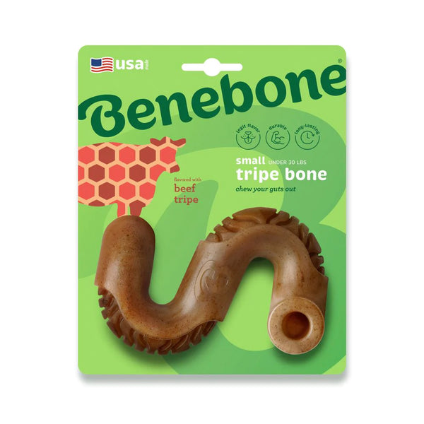 Benebone Tripe Beef Bone Dog Toy Small, Benebone Maple dog bone, pet essentials warehouse