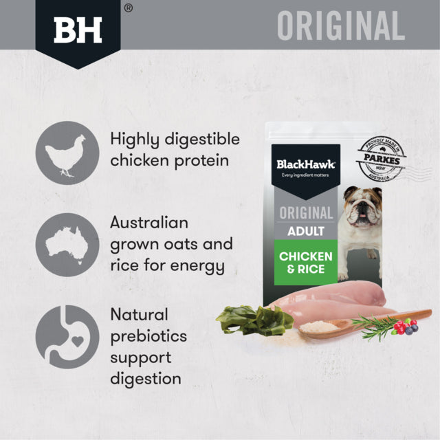 Black Hawk Original Adult Chicken & Rice Dry Dog Food, Black Hawk Dog Food, Chicken and rice dog food, Chicken and rice, Pet Essentials Warehouse
