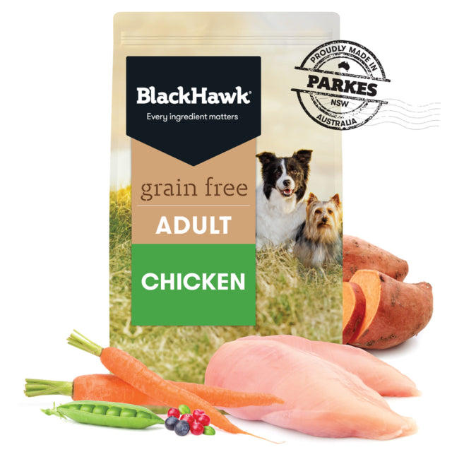 Black Hawk Grain Free Adult Chicken Dry Dog Food, Grain free dog food, Black hawk dog food, Dry food for dogs, Pet Essentials Warehouse
