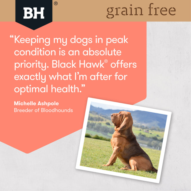 Black Hawk Grain Free Adult Salmon Dry Dog Food, Success story from feeding black hawk, Feedback on black hawk dog food, Pet Essentials Warehouse