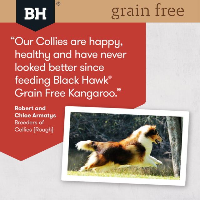 Black Hawk Grain Free Adult Kangaroo Dry Dog Food, feedback on black hawk dog food, pet Essentials Warehouse