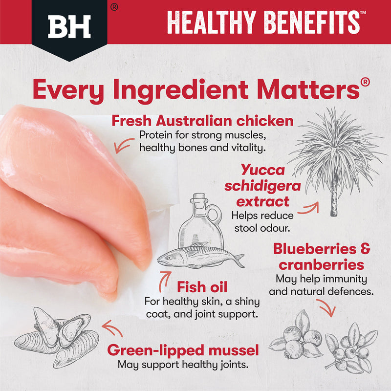 Black Hawk Healthy Benefits Joints & Muscles Dog Food fish oil, pet essentials warehouse