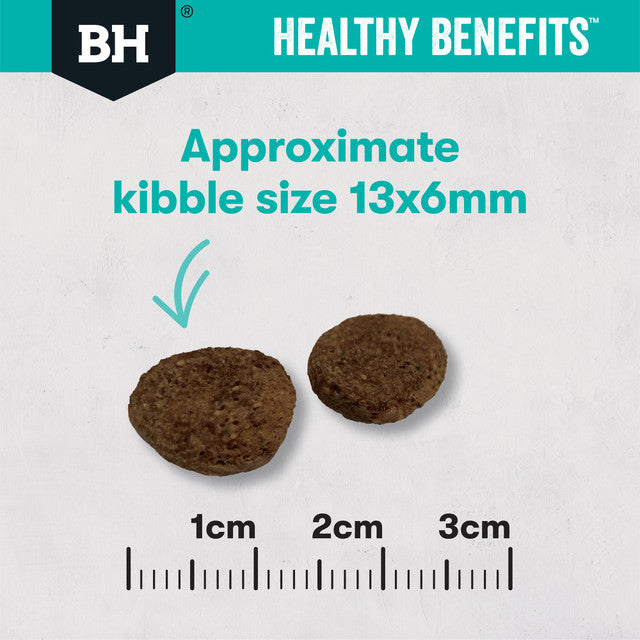 Black Hawk Healthy Benefits Sensitive Skin & Gut  kibble size, pet essentials warehouse