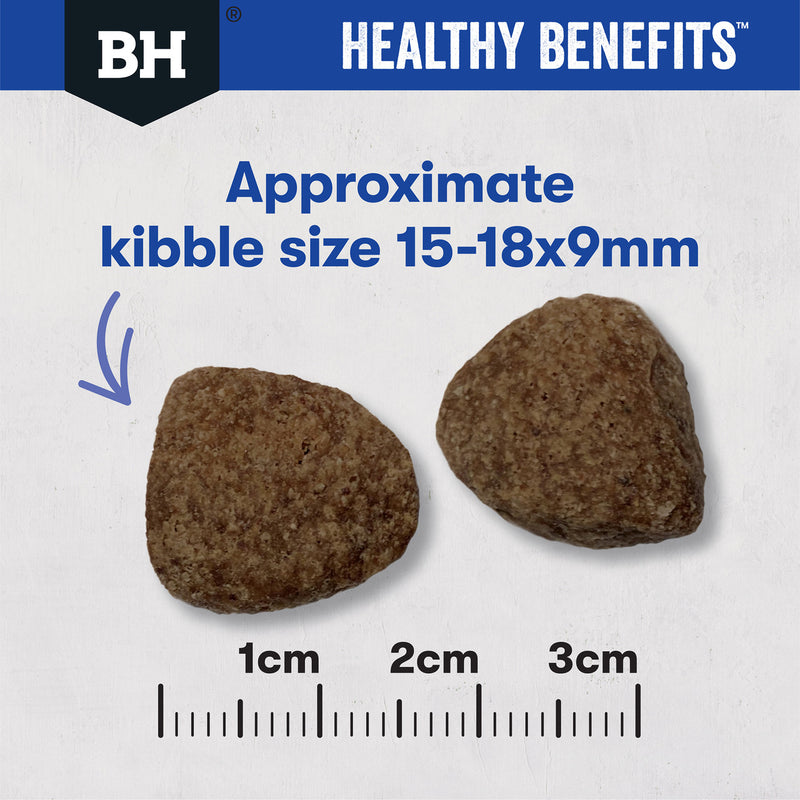 Black Hawk Healthy Benefits Dental Dog Food size of kibble, black hawk dog biscuit size