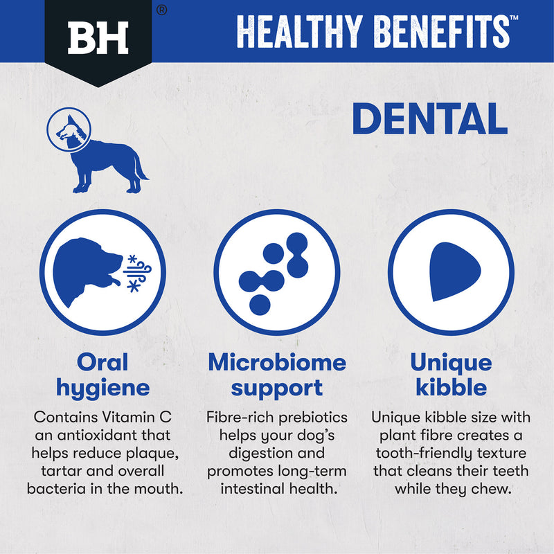 Black Hawk Healthy Benefits Dental Dog Food oral hygiene, microbiome support black hawk dog food
