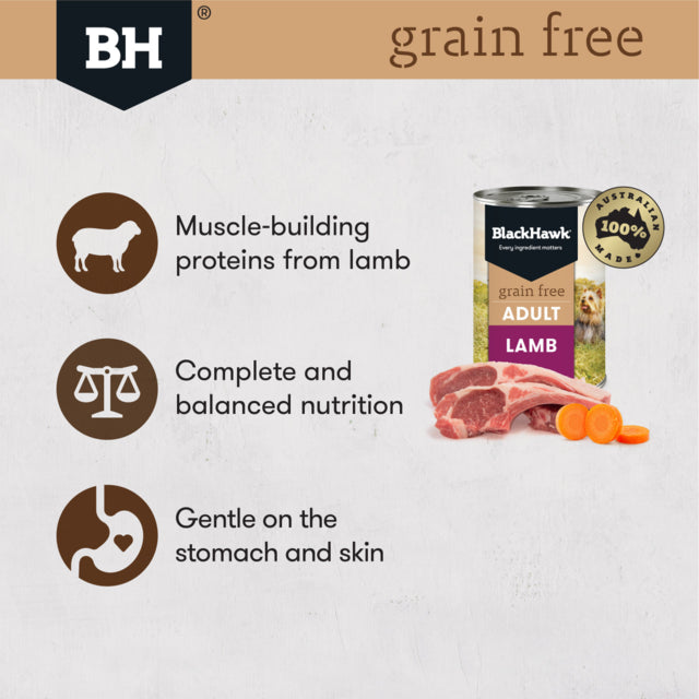 Black Hawk Grain Free Adult Lamb Canned benefits, pet essentials warehouse