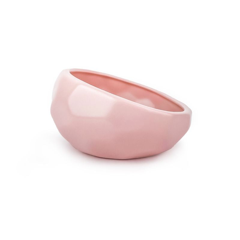 Barkley & Bella Dog Bowl Ceramic Honeycomb Blush Pink, Bowl for pets, food bowls, Pet Essentials Warehouse