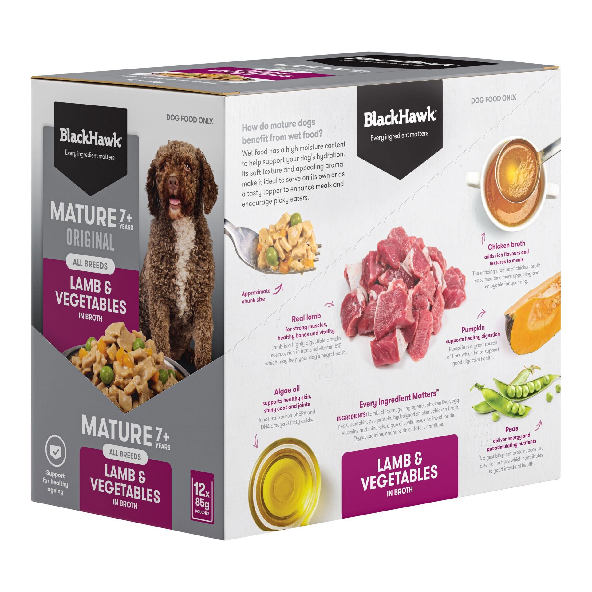 Black Hawk Mature Adult Dog Lamb And Vegetable Wet Food