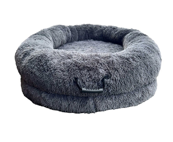 Brooklands Me & My Pooch Pet Bed Charcoal, Human sized calming bed, pet essentials warehouse