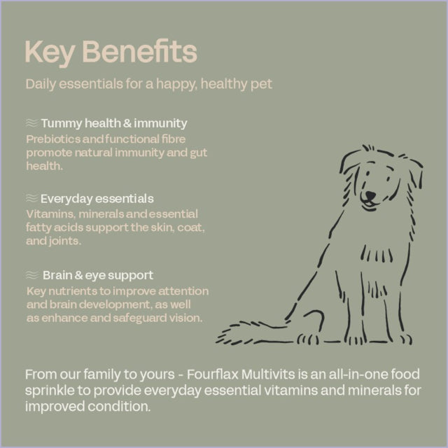 key benefits of Fourflax Multivits Nutritional Powder Supplement for Dogs