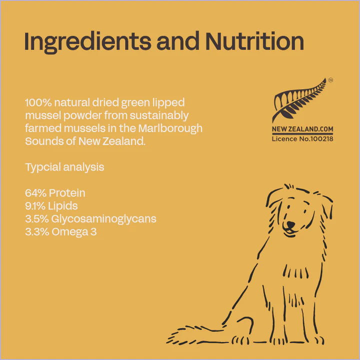 Fourflax Canine Mussel Powder, Ingredients and Nutrition for dogs, Fourflax for dogs, Pet Essentials Warehouse 