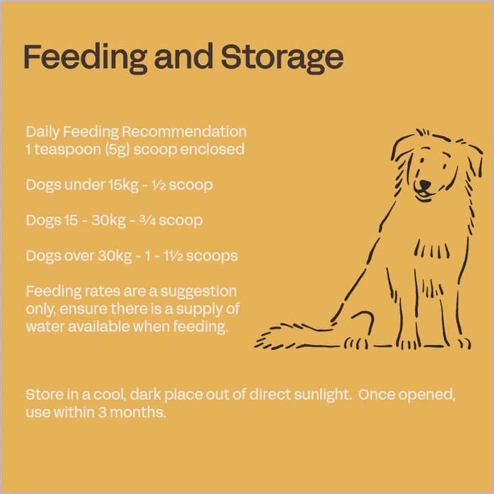 Fourflax Canine Mussel Powder, Feeding and storage fourflax, Pet Essentials Warehouse