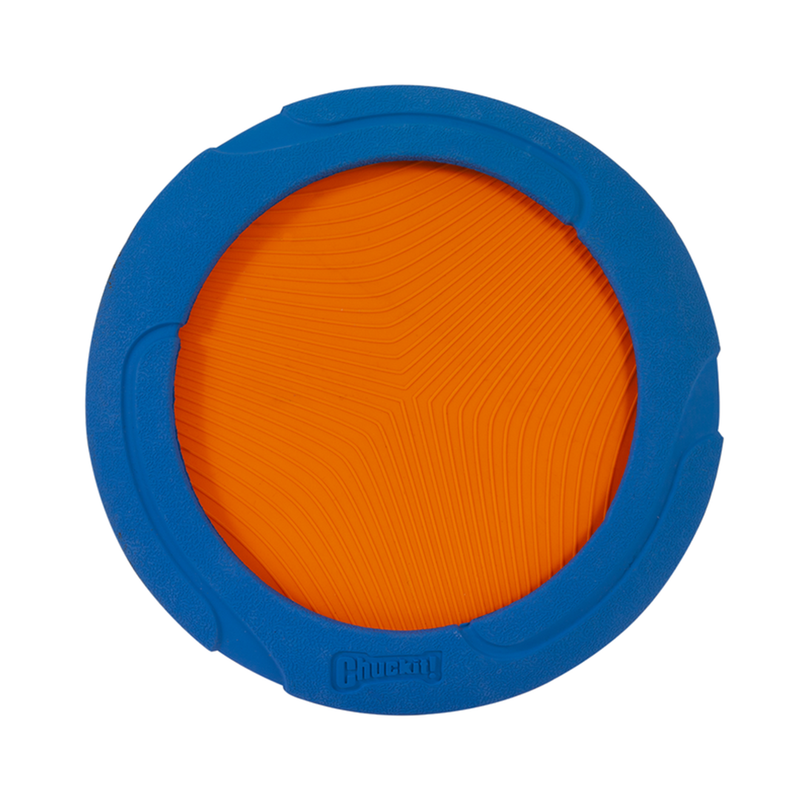Chuckit! Ultra Flight frisbee top view orange, Pet Essentials Warehouse