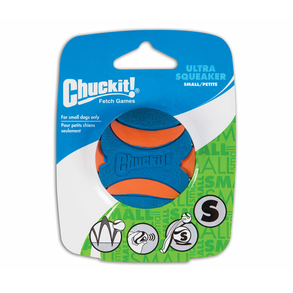 Chuckit! Ultra Squeaker Ball Small Single Pack Dog Toy, Pet Essentials Warehouse