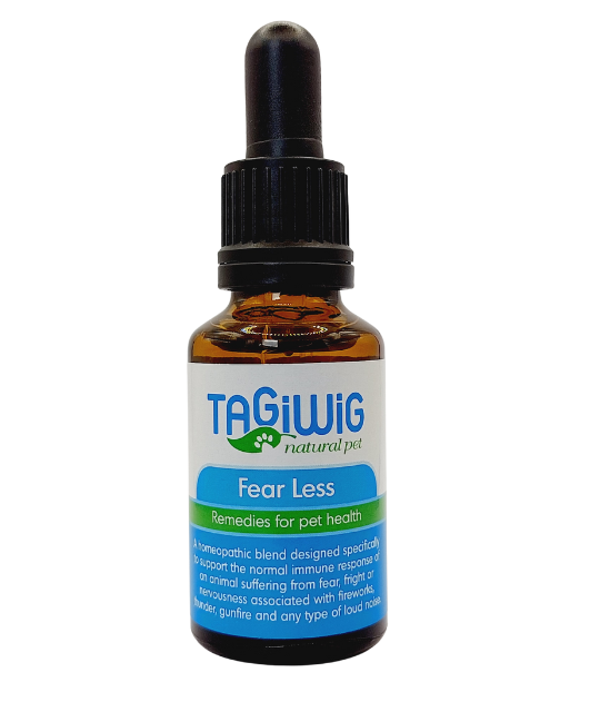 Tagiwig Fear Less, Fearless, homeopathic treatment for pets, Natural Remedies for scared pets, pe Essentials Warehouse