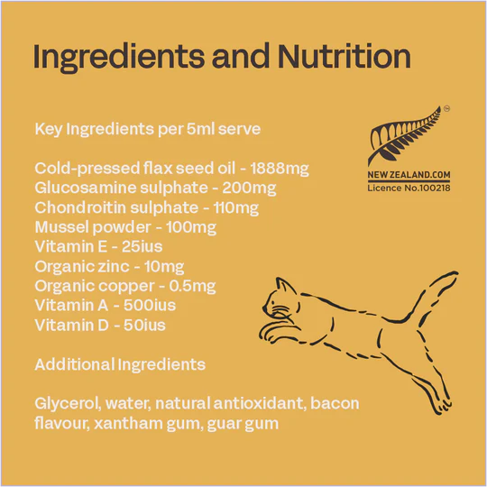 Fourflax Feline Bone & Joint, Ingredients and nutrition for cats, Pet Essentials Warehouse
