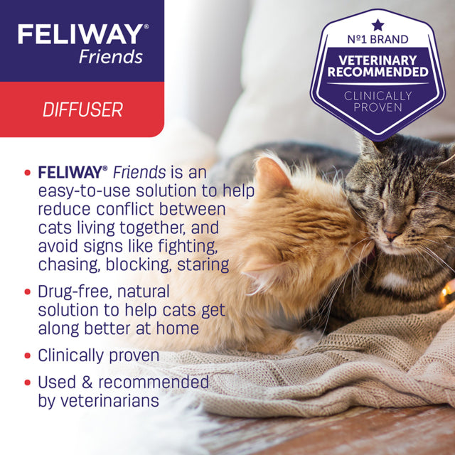 Feliway Friends Diffuser + Refill veterinary recommended, pet essentials warehouse