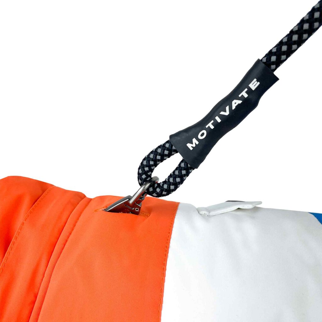 Huskimo Snow Parka Orange Dog Coat, Lead aatchement for dog coat, Pet Essentials Warehouse