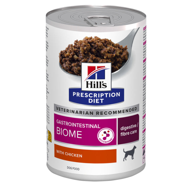 Hill's Prescription Diet Gastrointestinal Biome Digestive/Fibre Care Wet Dog Food, Hills dog food, vet diet Gatro cans for dogs, Digestive care for dogs, Pet Essentials Warehouse