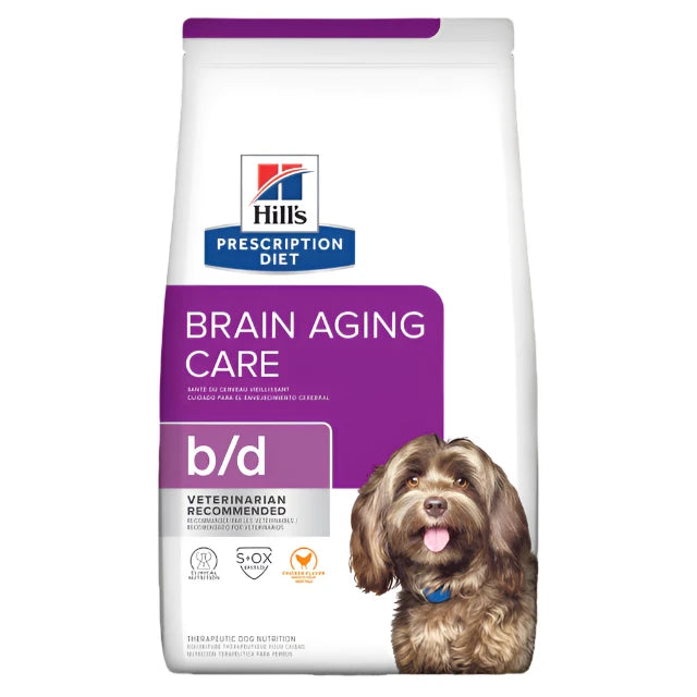 Hill's Prescription Diet b/d Brain Ageing Care Dry Dog Food, Hills Brain care dog food, food for aging dogs, Pet Essentials Warehouse