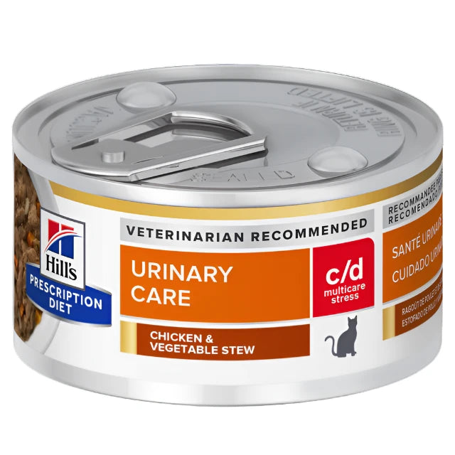 Hill's Prescription Diet c/d Multicare Stress Urinary Care Chicken &amp; Vegetable Stew Wet Cat Food, Urinary cat food, C/D cat food, Pet Essentials Warehouse