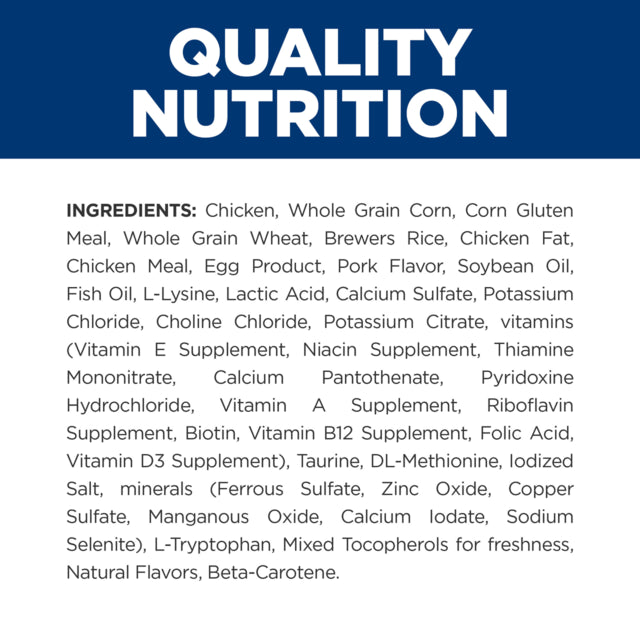 Hill's Prescription Diet c/d Multicare Urinary Care Chicken Dry Cat Food, Ingredient list, List of ingredients in hills c/d, Pet Essentials Warehouse 