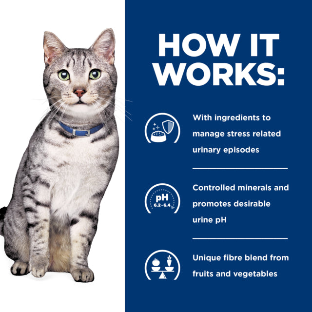 Hill's Prescription Diet c/d Urinary Stress + Metabolic Wet Cat Food, how it works, pet Essentials Warehouse