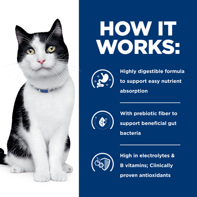 Hill's Prescription Diet i/d Digestive Care Wet Cat Food, How it works, Pet Essentials Warehouse
