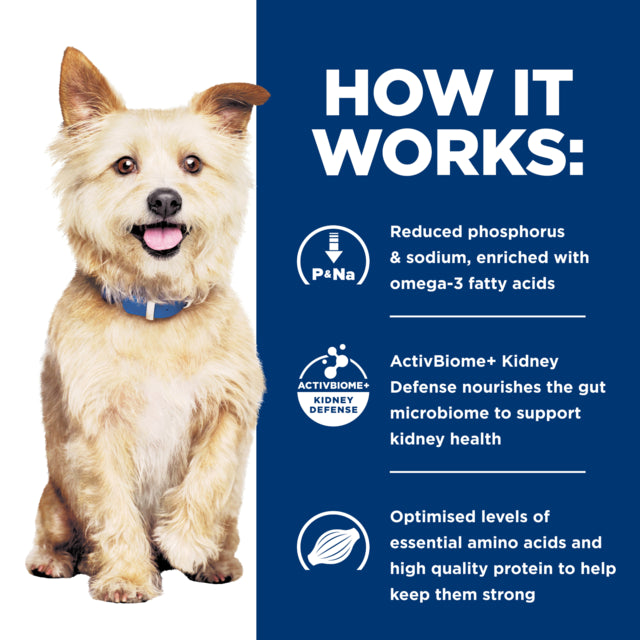 Hill's Prescription Diet k/d Kidney Care Original Chicken Wet Dog Food, how it works, Pet Essentials Warehouse