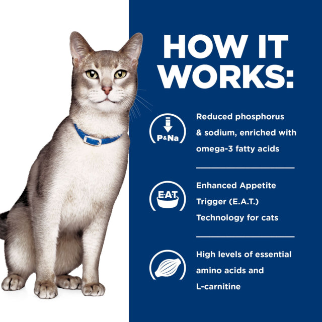 Hill's Prescription Diet k/d Kidney Care Pâté with Chicken Wet Cat Food, how it works, Pet Essentials Warehouse