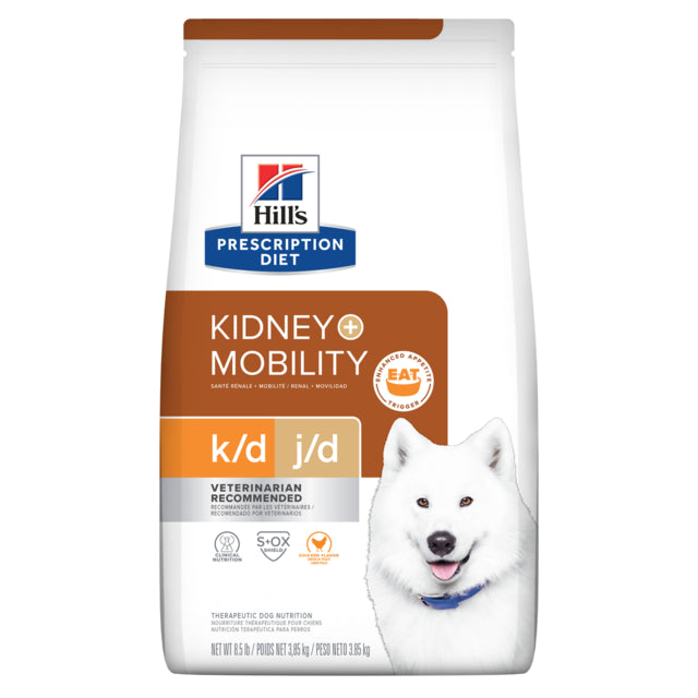 Hill's Prescription Diet k/d j/d Kidney + Mobility Dry Dog Food, Hills Prescription dog food, mobility care for dogs, Kidney care in dogs, Vet Diet, Pet Essentials Warehouse 