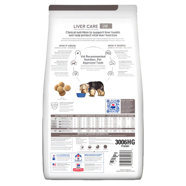 Hill's Prescription Diet l/d Liver Care Dry Dog Food, Barcode, Liver care for dogs, Pet Essentials Warehouse