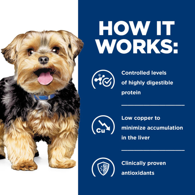 Hill's Prescription Diet l/d Liver Care Dry Dog Food, How it works, High protein, Pet Essentials Warehouse