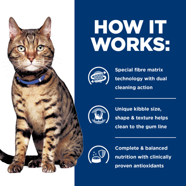 Hill's Prescription Diet t/d Dental Care Dry Cat Food, How it works, Pet Essentials Warehouse