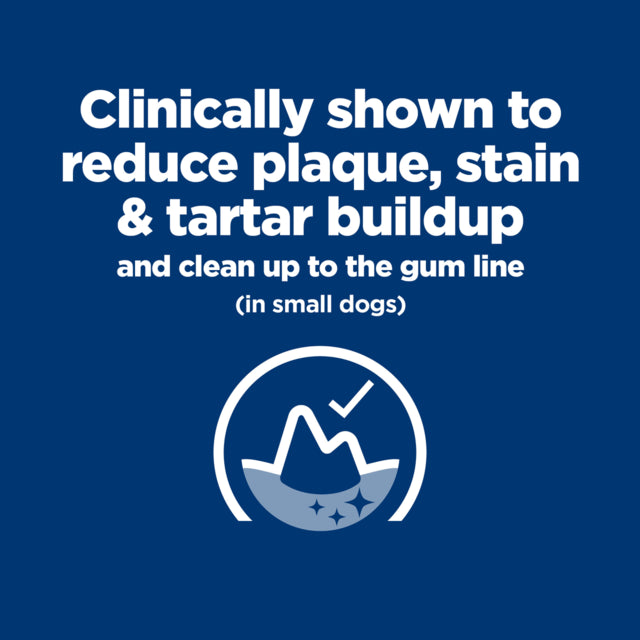 Hill's Prescription Diet t/d Small Bites Dental Care Dry Dog Food, Poster for hills dog food, Tartar build up in dogs, Pet Essentials Warehouse