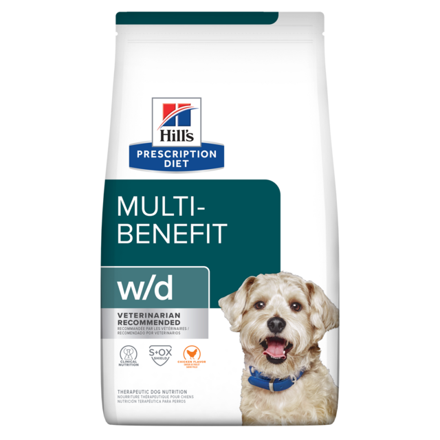 Hill's Prescription Diet w/d Multi-Benefit Dry Dog Food, Hills Prescription food, W/D dog food, Hills pet food, pet Essentials Warehouse