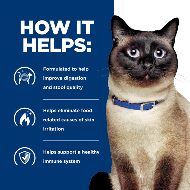 Hill's Prescription Diet z/d Food Sensitivities Dry Cat Food, How it helps, Pet Essentials Warehouse