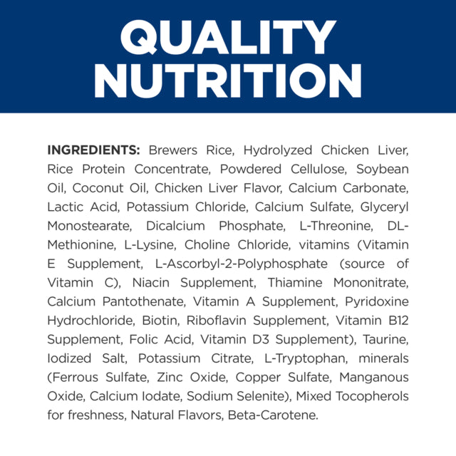 Hill's Prescription Diet z/d Food Sensitivities Dry Cat Food, Ingredient list, Cat food, food for cats, pet Essentials Warehouse 