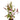 Potted plant with green and red leaves on a white background