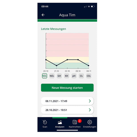 JBL ProScan Smartphone Water Test graph on phone