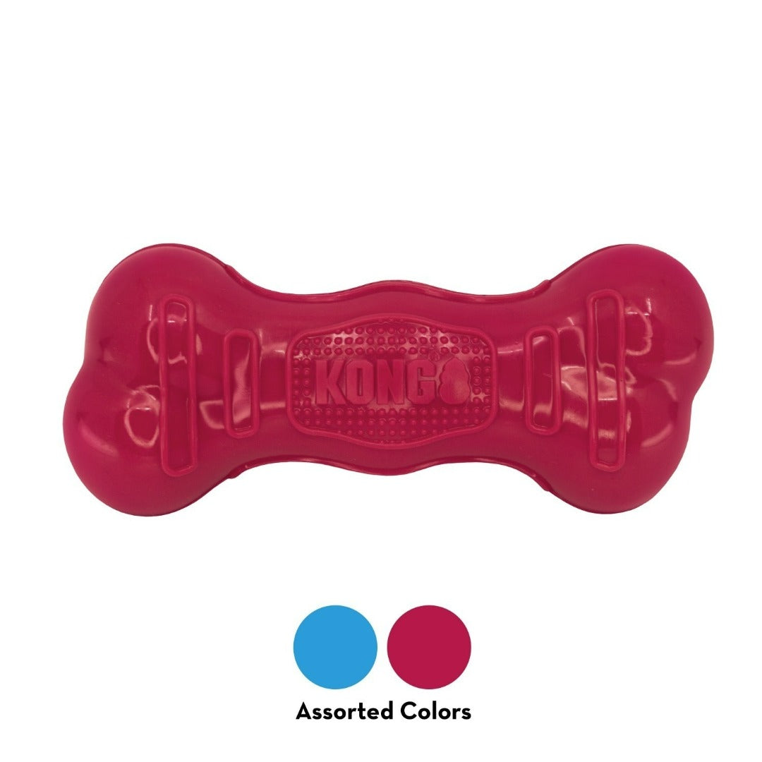 Kong Beezles Squeaker & Rattle Fetch Bone assorted colour chart, kong dog bone toy, pet essentials wareohuse