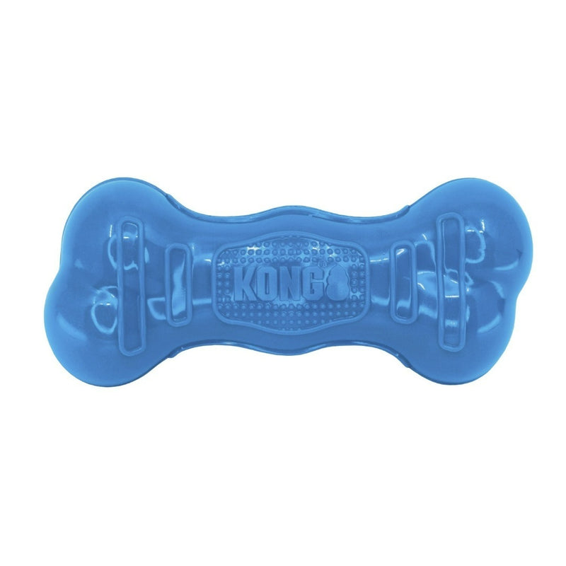 Kong Beezles Squeaker & Rattle Fetch Bone blue colour, kong dog bone blue toy, pet essentials warehouse