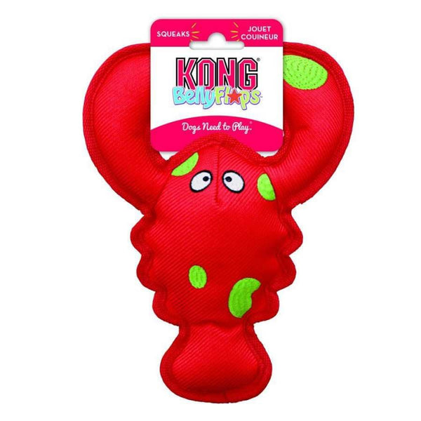 Kong Belly Flops Lobster Dog Toy, kong red lobster dog toy, pet essentials warehouse