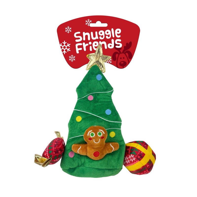 Snuggle Friends Christmas Burrowing Xmas Tree , dog hide and seek toys, pet essentials warehouse