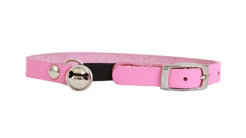 Kitten Safety Collar Leather Pink, Pink cat collar, adjustable collar, Pet Essentials Warehouse
