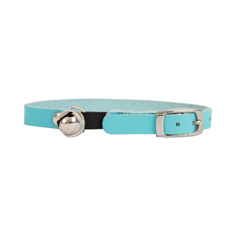 Kitten Safety Collar Leather Aqua, Kitten collar, collars for cats, pet Essentials Warehouse 