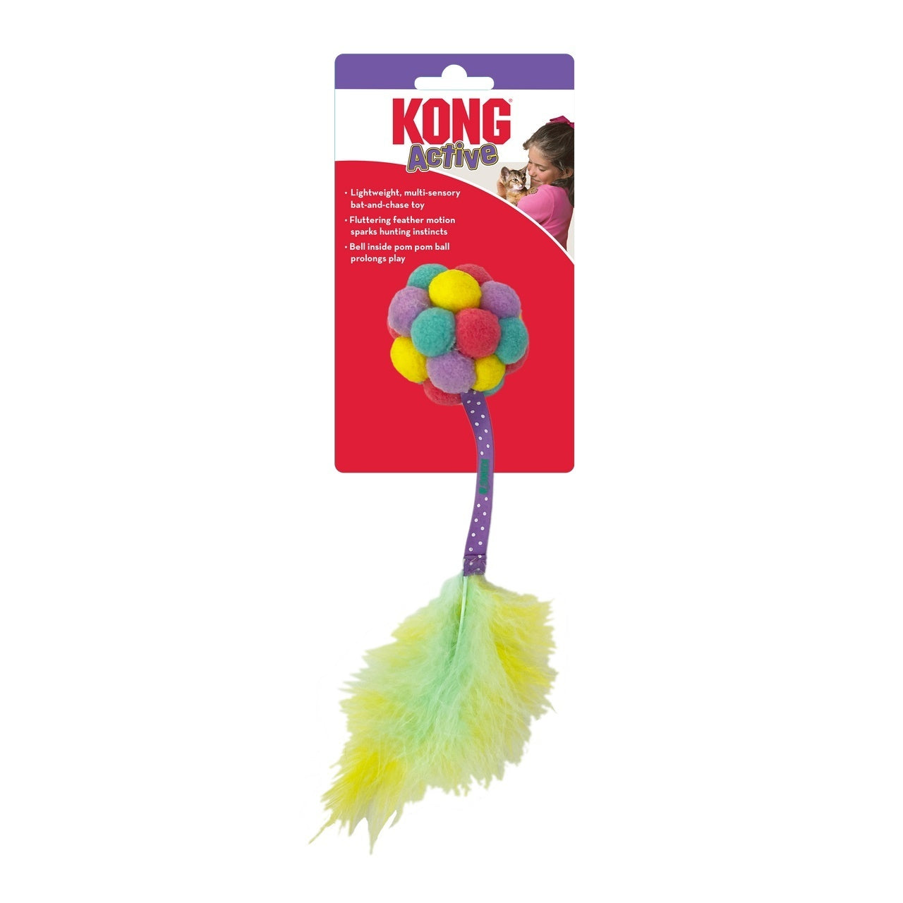 Kong Active Bubble Ball Teaser Cat Toy  , Pet Essentials Warehouse